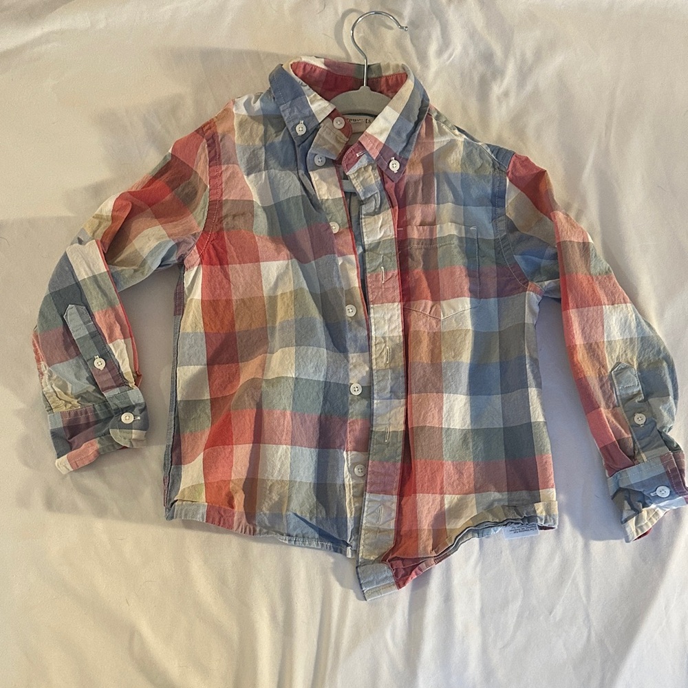 Crewcuts Colorful Plaid Button Down Shirt